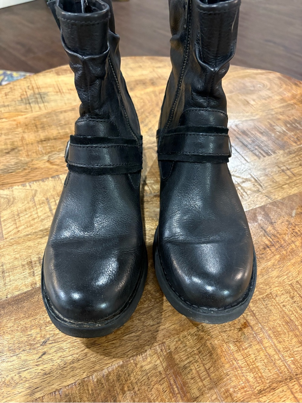 Women’s Born Black Leather Ankle Boots